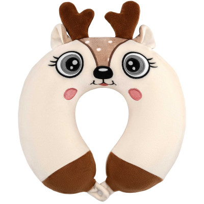 Подушка для шиї ARDESTO Travel Reindeer 30х30см, поліуретанова піна, білий