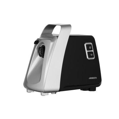 М'ясорубка ARDESTO, 2100Вт, 2кг/хв, 3 решітки, насадка для ковбас, кеббе, томатів, 3 терки, бургер-прес, пластик, чорно-срібний