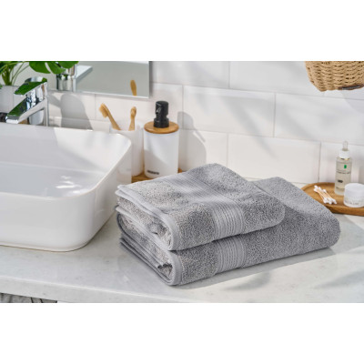 Рушник махровий ARDESTO SuperSoft 50х90см, 100% бавовна, сірий