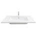 Раковина, умивальник Adamant FLATE, штучний камінь, прямокут., з отвором для змішувача, з отвором для переливу, 800х450х140мм, накладний, білий