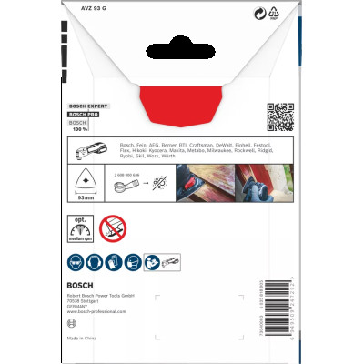 Платформа шліфувальна Bosch Professional AVZ 93 G 93мм для багатофункціональних інструментів