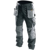 Штани робочі Tolsen, посилена тканина, щільність 260 г/м2, посилений шов, L(52), чорно-сірий Штани робочі Tolsen, посилена тканина, щільність 260 г/м2, посилений шов, L(52), чорно-сірий