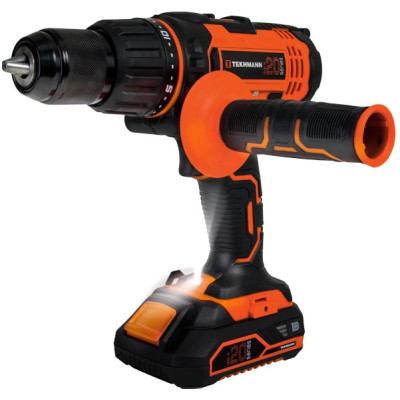 Шурупокрут-дриль ударний акумуляторний Tekhmann TCD-60/i20 kit 20В 1x2А·год 60Нм 440·1650об/хв 1.55кг