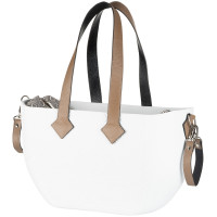 Сумка Nuvita MyMia ручки шкіра, килимок, ремені для коляски, біло-коричневий