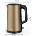 Tefal Електрочайник Double Layer SS 1.5л, з подвійними стінками, мідний