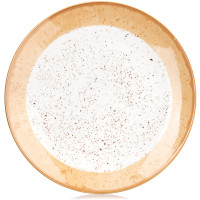 Тарілка десертна ARDESTO Siena, 19см, порцеляна, біло-жовтий