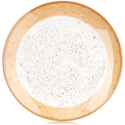 ARDESTO Тарілка десертна Siena, 19см, порцеляна, біло-жовтий