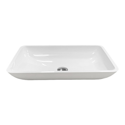 Раковина, умивальник Adamant LOWER, штучний камінь, прямокут., без отвору для змішувача та переливу, 560x360x100мм, накладний, білий Раковина, умивальник Adamant LOWER, штучний камінь, прямокут., без отвору для змішувача та переливу, 560x360x100мм, накладний, білий