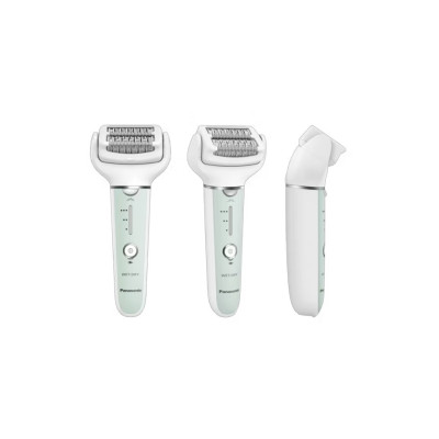 Епілятор Panasonic пінцетний, акумуляторний , пінцет.-60, волог.+сух., насадок-4, футляр , салатово-білий