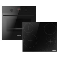 Комплект Hansa (духовка електрична + поверхня склокерамічна), чорний