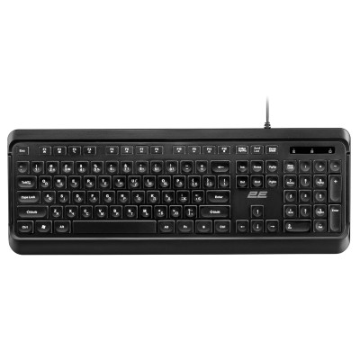 2E Клавіатура мембранна KS120 104key, USB-A, EN/UK, White LED, чорний 2E Клавіатура мембранна KS120 104key, USB-A, EN/UK, White LED, чорний
