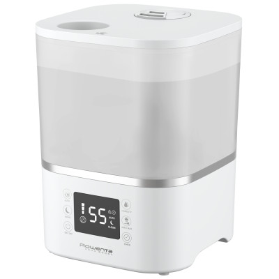 Зволожувач повітря Rowenta Aqua Boost, традиційне зволоження, 40м2, 2,5л, 380мл/г, електр. кер-ння, авт. вимкнення, білий