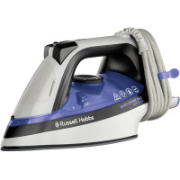 Праска Russell Hobbs Easy Store Pro, 2400Вт, 320мл, паровий удар -180гр, постійна пара - 45гр, зберігання шнура, керам. підошва, біло-синій Праска Russell Hobbs Easy Store Pro, 2400Вт, 320мл, паровий удар -180гр, постійна пара - 45гр, зберігання шнура, керам. підошва, біло-синій