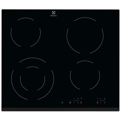 Electrolux Варильна поверхня електрична склокерамічна, 60см, чорний Electrolux Варильна поверхня електрична склокерамічна, 60см, чорний