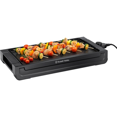 Гриль Russell Hobbs барбекю Fiesta 1500Вт, темп. режимів-5, з`ємні пластини, пластик, чорний