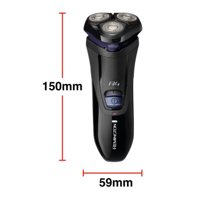 Бритва електр. Remington роторна R4 Style Series, бритв.головок-3, от сети, сух., тример, чорно-синій Бритва електр. Remington роторна R4 Style Series, бритв.головок-3, от сети, сух., тример, чорно-синій