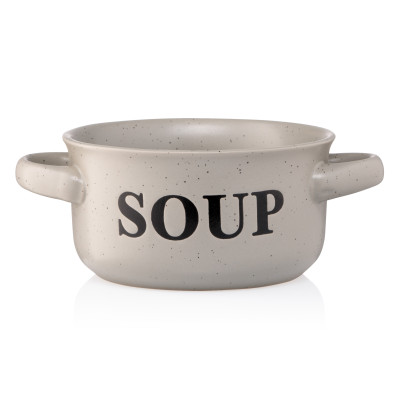 ARDESTO Бульйонниця Alcor, 550 мл, сіра, кераміка ARDESTO Бульйонниця Alcor, 550 мл, сіра, кераміка