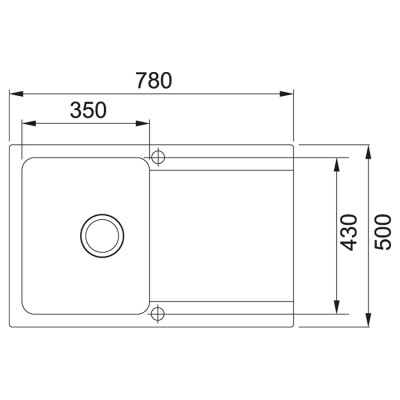 Мийка кухонна Franke Orion OID тектонайт, прямокут., з крилом, 780х500х180мм, чаша - 1, врізна, бежевий
