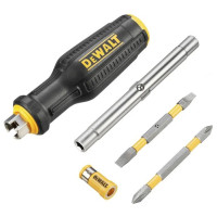 Викрутки DeWALT FULL FIT 6 Way, з бітами 2 шт, руків'я двокомпонентне, 75мм шт, SL, PH Викрутки DeWALT FULL FIT 6 Way, з бітами 2 шт, руків'я двокомпонентне, 75мм шт, SL, PH