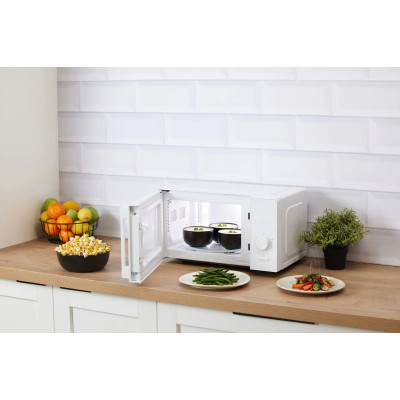 Мікрохвильова піч Gorenje, 20л, мех. керув., 700Вт, гриль, інвертор, білий Мікрохвильова піч Gorenje, 20л, мех. керув., 700Вт, гриль, інвертор, білий