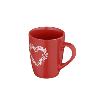Чашка ARDESTO Heart, 320мл, кераміка, червоний
