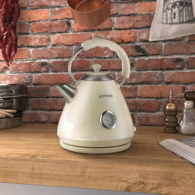 Электрочайник Gorenje 1.7л, пластик, бежевый (K17CLI)
