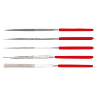 Надфілі по металу TOPEX, алмазні, D4мм, рукоятка прогумована, 140мм, набір 5шт