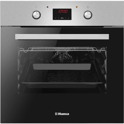 Духовка электр. Hansa, 60см, 62л, A,  гриль , емаль легкого очищення, диспл., нержавіюча сталь Духовка электр. Hansa, 60см, 62л, A,  гриль , емаль легкого очищення, диспл., нержавіюча сталь