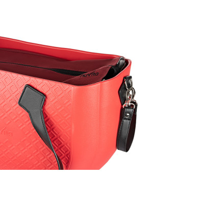 Сумка Nuvita MyMia ручки еко-шкіра, килимок, ремені для коляски, червоно-чорний