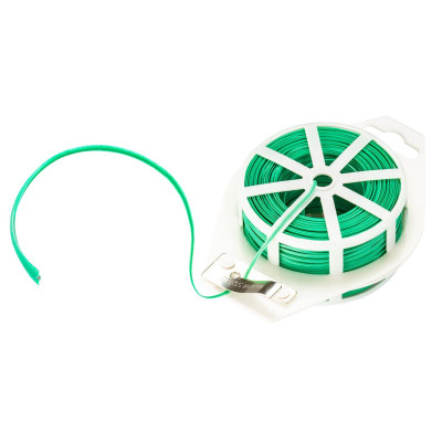 Проволока садовая Verto, ПВХ-оболочка, с обрезчиком, 0.15смх50м, зеленый (15G530) Проволока садовая Verto, ПВХ-оболочка, с обрезчиком, 0.15смх50м, зеленый (15G530)