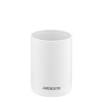 Набір для ванної кімнати ARDESTO Minimalism 360мл, 3 предмети, поліпропілен, бамбук, білий