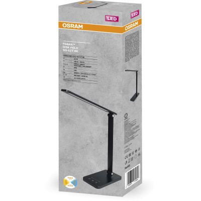 Лампа настільна Panan DISK FOLD SQ 6.5W 3000К 4000К 6500К з димером чорний