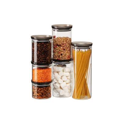 Банка для зберігання ARDESTO Fresh, 1150мл, скло, пластик, прозорий