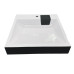 Раковина, умивальник Adamant WASHER NEW, штучний камінь, прямокут., з отвором для змішувача, без переливу, 595х595х115мм, накладний, чорно-білий Раковина, умивальник Adamant WASHER NEW, штучний камінь, прямокут., з отвором для змішувача, без переливу, 595х595х115мм, накладний, чорно-білий