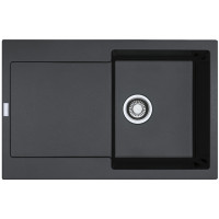 Мийка кухонна Franke Maris, фраграніт, прямокутник, з крилом, 780х500х200мм, чаша - 1, врізна, MRG 611, онікс