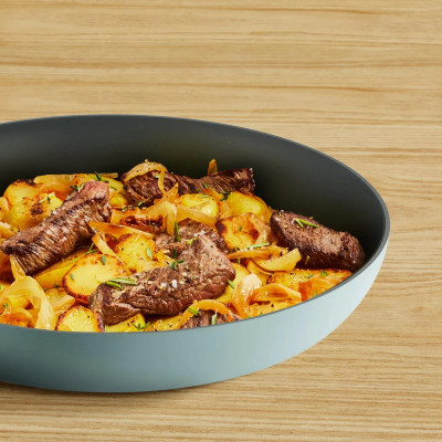 Сковорода Tefal Halo EUCALYPTUS, 24см, алюміній, бакеліт, сірий Сковорода Tefal Halo EUCALYPTUS, 24см, алюміній, бакеліт, сірий