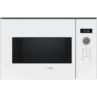 Мікрохвильова піч Bosch вбудована, 20л, електр. керув., 800Вт, дисплей, білий