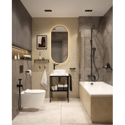 Кнопка зливу Deante slim до інсталяцій прихованого монтажу, чорна Кнопка зливу Deante slim до інсталяцій прихованого монтажу, чорна