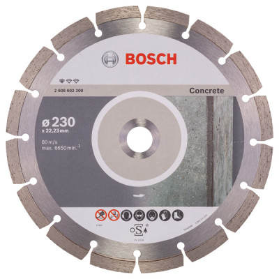 Диск алмазний Bosch Professional Standard for Concrete, 230х22.23мм, по бетону