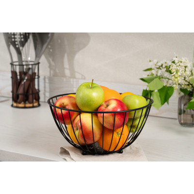 Кошик фруктівниця Ardesto Midori 28х28х13см, метал, чорний Кошик фруктівниця Ardesto Midori 28х28х13см, метал, чорний