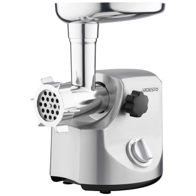 М'ясорубка ARDESTO, 3000Вт, продук.-2.6кг/хв, 4 решітки + для ковбаски, кеббе, 3 терки, метал, сріблястий