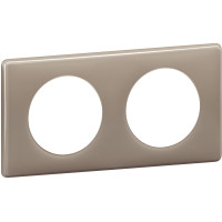 Рамка 2 поста Legrand Celiane, кавовий глянець