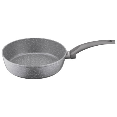 ARDESTO Сковорідка Gemini Gourmet з кришкою 24 см, сірий мармур, алюміній ARDESTO Сковорідка Gemini Gourmet з кришкою 24 см, сірий мармур, алюміній