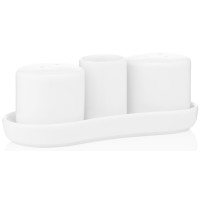 Набір для солі та перцю ARDESTO, 4 предмети, порцеляна, білий