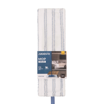 Швабра ARDESTO Solid 41см з телеск. ручкою 75/130см та змінною насадкою, синій