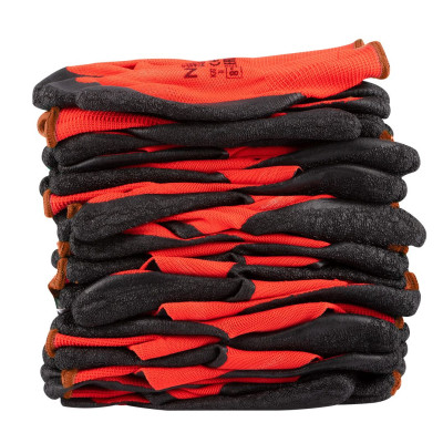 Neo Tools Рукавички робочі комплект 12шт, поліестер з латексним покриттям, р.9, червоно-чорний Neo Tools Рукавички робочі комплект 12шт, поліестер з латексним покриттям, р.9, червоно-чорний