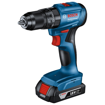 Шурупокрут-дриль ударний акумуляторний Bosch Professional GSB 185-LI 18В 2х2.0А·год 50Нм 500·1900об/хв кейс 1кг