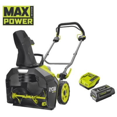 Снегоуборочная машина аккумуляторная Ryobi RY36STX45A-140 36В MAX POWER акб 1х4Ач ширина 45см бесщеточный двигатель выброс до 8м высота до 25см 21кг (5133005724)