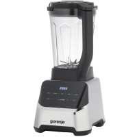 Блендер Gorenje стаціонарний 1500Вт, чаша-2000мл, дисплей, подрібнювач, чорний-нерж