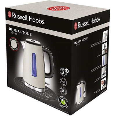 Russell Hobbs Електрочайник Luna Stone, 1.7л, метал, під камінь, бежевий 26960-70